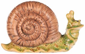 Kerti dekoráció Csiga világosbarna, 16 x 7 x 10cm, kerámia