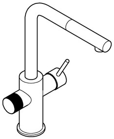 GROHE 30601000 - Mosogatócsaptelep BLUE PURE A kihúzható zuhanyfejjel, fényes króm