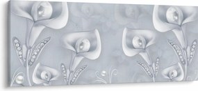 Kép - gyöngy virágok (120x50 cm)