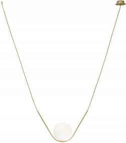 Nova Luce függeszték Vitton sárgaréz fém fehér fényes üveg E14 1x5W IP2