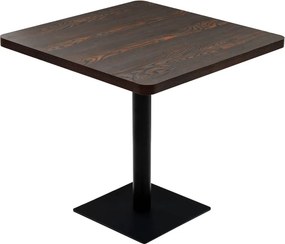 vidaXL sötét hamuszínű MDF/acél bisztró asztal 80 x 80 x 75 cm
