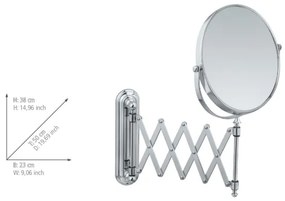 WENKO 3656241100 - Sminktükör TELESCOPE DELUXE 23x38 cm fényes króm