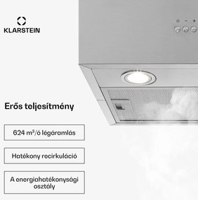 Klarstein Structura, páraelszívó, elszívás/keringetés, 624 m³/ó, A energiahatékonysági osztály, LED, nemesacél