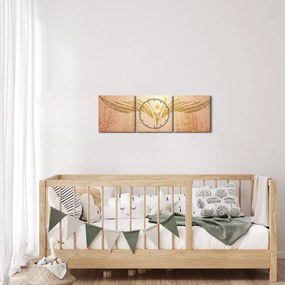 Kép - angyali absztrakció (órával) (90x30 cm)