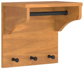 SANDNES tömör fenyőfa falra szerelt kabátállvány 43x30x42 cm