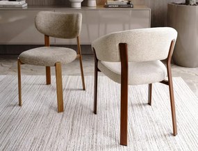 Nagoja D étkezőszék világosbézs/dió