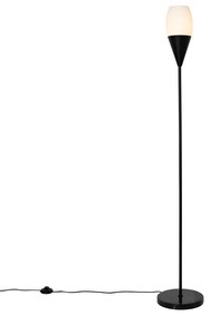 Modern állólámpa fekete opálüveggel - Drop