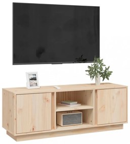 tömör fenyőfa TV-szekrény 110 x 35 x 40,5 cm