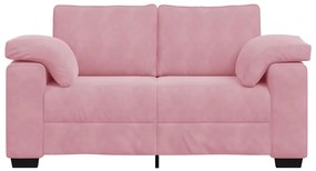 rózsaszín bársony loveseat kanapé 120 cm