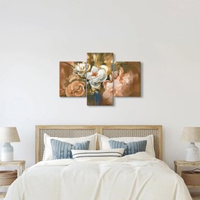 Kép - Festett csokor virág (90x60 cm)