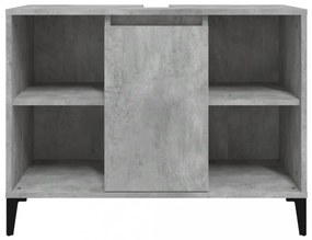 vidaXL betonszürke szerelt fa mosdószekrény 80 x 33 x 60 cm
