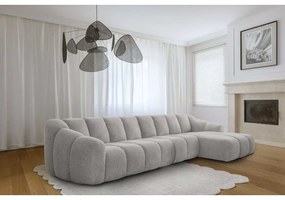 Világosszürke sarokkanapé (jobb oldali-heverő résszel) Shell – Miuform