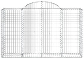 30 db íves horganyzott vas gabion kosár 200x50x120/140 cm