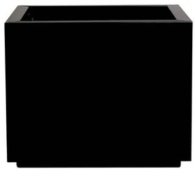 Szögletes önöntöző virágcserép STEEL PLUS, több változat - Hobby Flower méretek: 75 x 75 x 40, szín: fekete