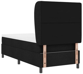 Boxspring Ágy Matrac Kával Fekete 90x190 cm Szövet