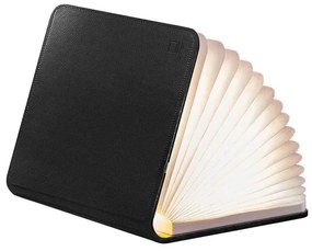 Fekete LED asztali lámpa textil búrával (magasság 2,5 cm) Booklight – Gingko