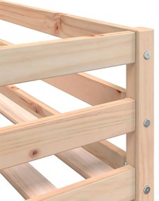 vidaXL kék tömör fenyőfa emeletes ágy függönyökkel 90 x 190 cm