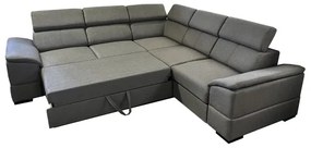 Univerzális, kihúzható sarokülőgarnitúra tárolóhellyel GRANADA sötétszürke