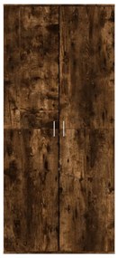 füstös tölgy színű szerelt fa cipőszekrény 80 x 39 x 178 cm