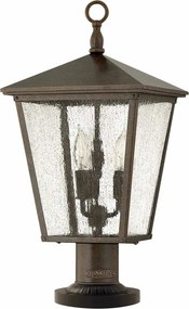ELSTEAD HK-TRELLIS3-L TRELLIS Klasszikus Kültéri Állólámpa Antik Bronz, Átlátszó E14 IP44