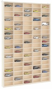 fa gyűjtői vitrin 90 rekesszel 50,5 x 4,5 x 79 cm