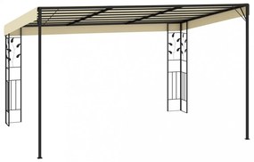 vidaXL krémszínű falra szerelhető pavilon 4 x 3 x 2,5 m