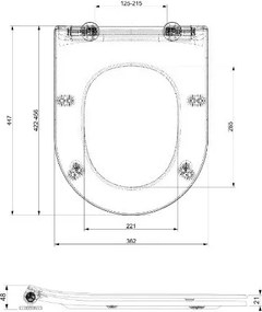 AREZZO design OREGON Soft Close lecsapódásgátlós WC tető AR-ORSC