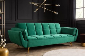 Nyitható kanapé Bailey 213 cm smaragdzöld