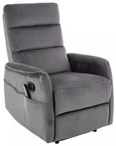 Vinci Velvet masszázsfotel, szürke