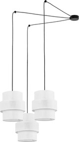 TK LIGHTING 5975 CALISTO Többágú Függesztett Lámpa Fehér, Fekete E27 IP20