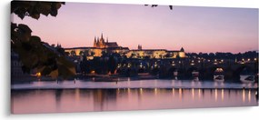 A Prágai vár és a Moldva képe (120x50 cm)