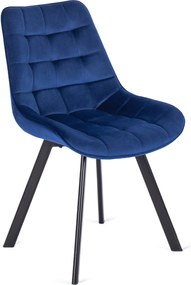 Krzesło RICK Granatowe Welurowe