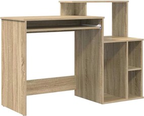 vidaXL Asztal fiókkal Sonoma tölgy 120,5 x 44 x 88,5 cm Faanyag