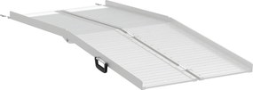 vidaXL Kerekesszék rámpa 270 kg Ezüst 92 x 73 x 5 cm Alumínium