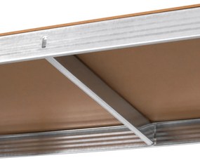 Polcos fém állvány 2 az 1-ben 5 polc garázshoz 150x70x30cm polconkénti teherbírással 750kg