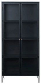 Fekete fém tálalószekrény 90x190 cm Carmel – Unique Furniture