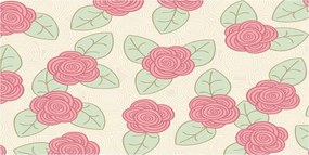 Üvegpanel konyhába Rózsa 120x60 cm Ragasztó