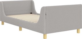 vidaXL Gyerekágy kerettel Világosszürke 80 x 200 cm Juh Gyapjú