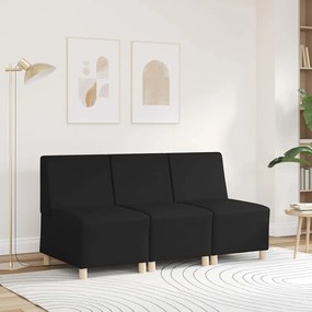 fekete műbőr kanapéfotel 55 cm