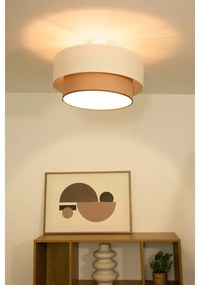 Felületre szerelt csillár NATIA 1xE27/60W/230V fehér/barna