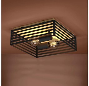 Eglo 390163 - Mennyezeti lámpa CIDRAZ 2xE27/40W/230V fekete/barna