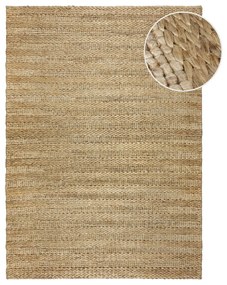 Natúr színű kézi szövésű kenaf szőnyeg 120x170 cm Drew Stripe – Flair Rugs