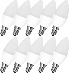 10x Led izzó Smd E14 4W=35W 340lm Semleges Gyertya Kis Menetes