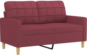 vidaXL kétszemélyes bordó szövet kanapé 120 cm