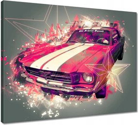 Vászonkép 50x40 Rózsaszín Ford Mustang