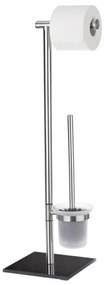 WENKO 20391100 - WC-kefe LIMA 23,5 x 69 cm rozsdamentes acél/szatén/fekete