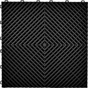 Moduláris padló Csempe puzzle 40x40 Garázs Autó Padló Műhely Fekete