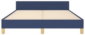 kék szövet ágykeret matrac nélkül 140 x 200 cm