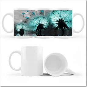 Nyomott mintás bögre Kék pitypangok