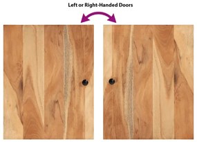 4 részes tömör akácfa fürdőszobai bútorszett